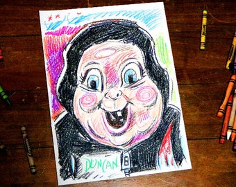 FELIZ DÍA DE LA MUERTE Asesino, dibujo de Duncan