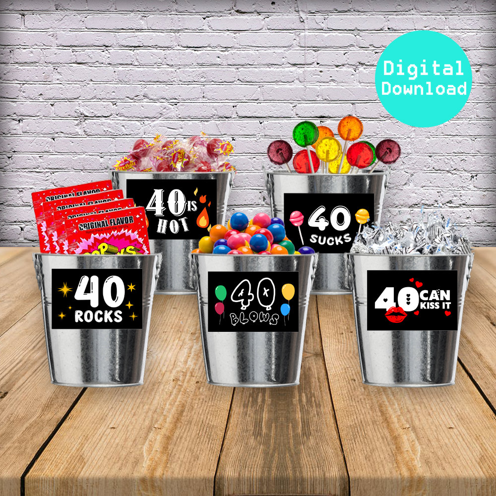 40th Birthday PRINTABLE Decorations 40 Sucks 40 Blows 40 - Etsy