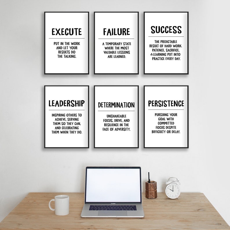 Inspirational Office Wall Art, Office Gifts, Workplace Print, Modern