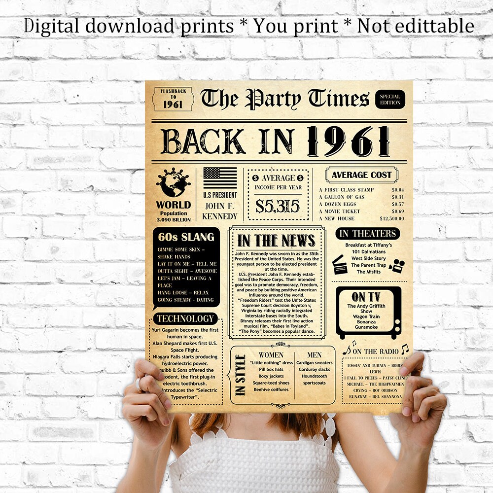Back in 1961 - Etsy