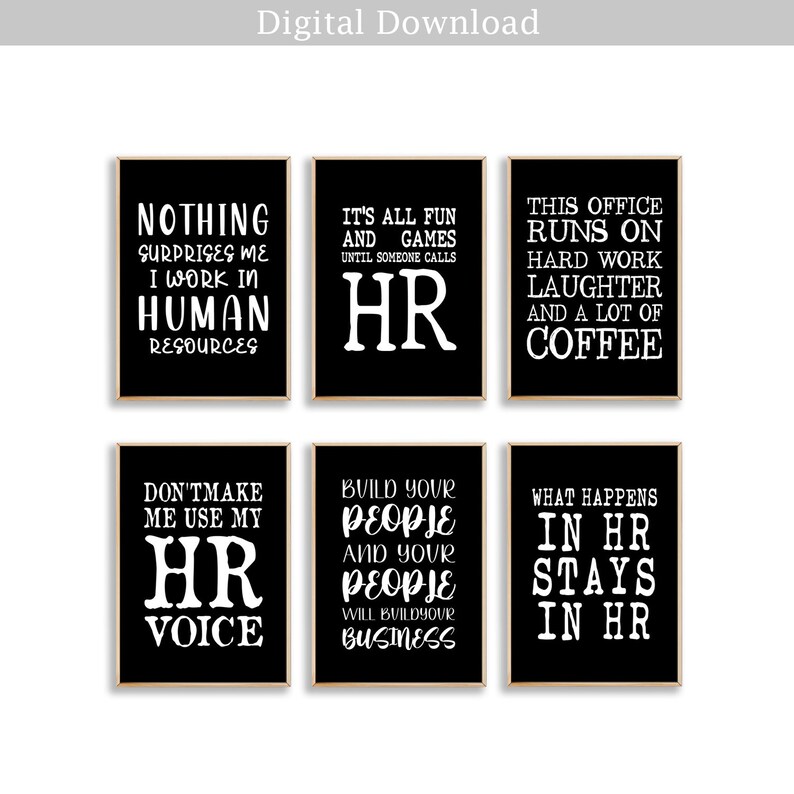 HR Office Decor, Human Resources Wall Art, Funny HR Gifts, Human ...