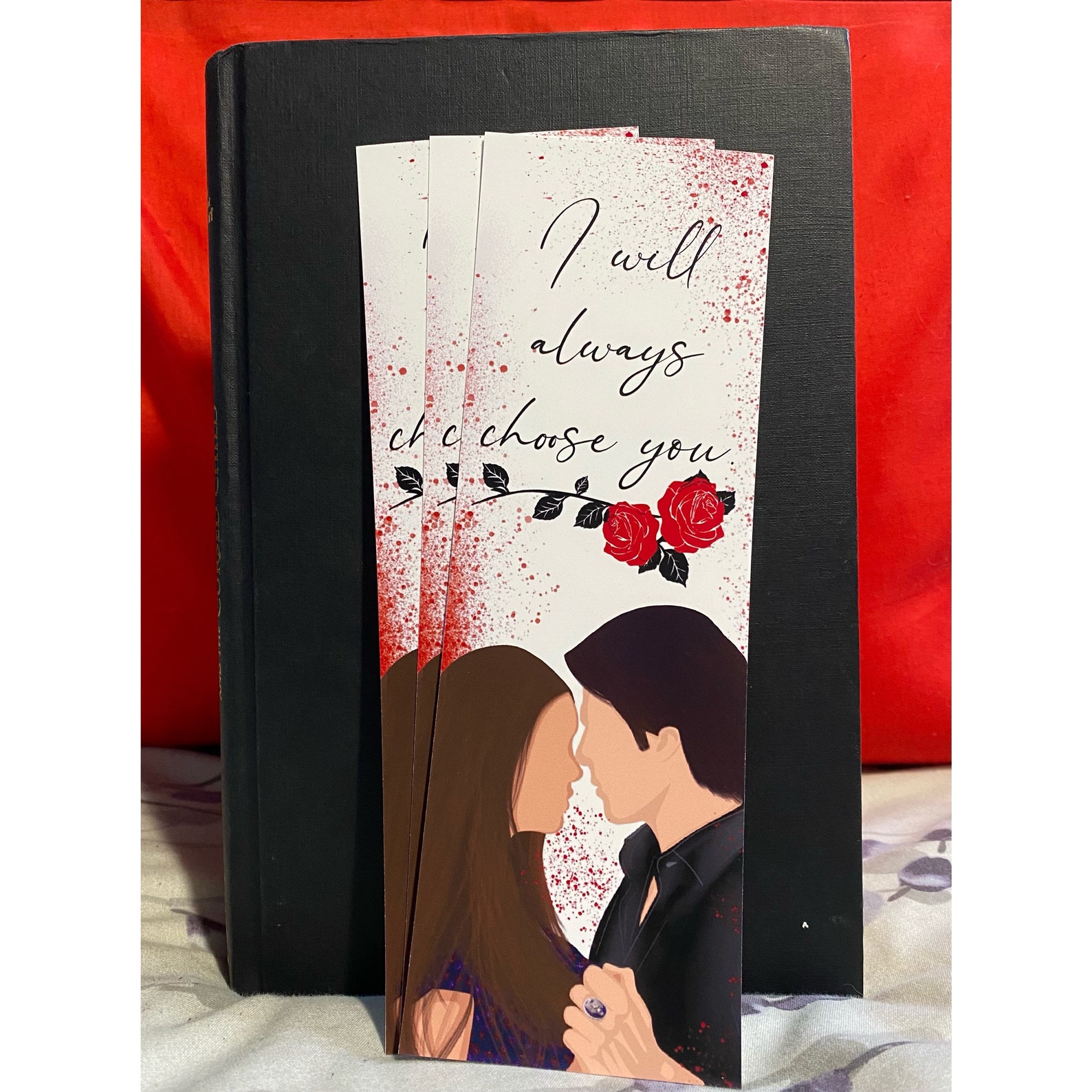 Damon and Elena bookmark The Vampire Diaries Quote Bookmark Etsy
