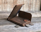 Mens Wallet with Coin Pocket, Men s coin wallet, Personalized Bifold Wallet, Monogram Mens wallet, Gift for him