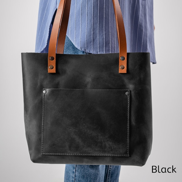 Christmas Sale Women’s Leather Tote bag, Leather macBook tote bag, Distressed Leather Personalized shoulder Bag, Tote bag for Her