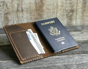 Leather Passport Holder, Personalized Travel Wallet, Passport Cover, leather passport holder, Wedding Gift, Travel Gift