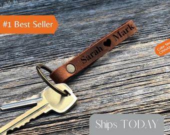 Personalized Slim Leather Keychain, Custom Name Keychain, Keychain Coordinates, groomsman usher gift, Corporate Giveway, Anniversary Gift