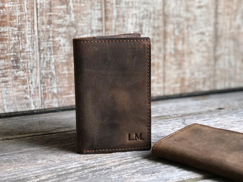 Personalized Trifold Wallet, Leather Wallet, Handmade Wallet for Men, Mens Special Wallet, Gift for Him image 4