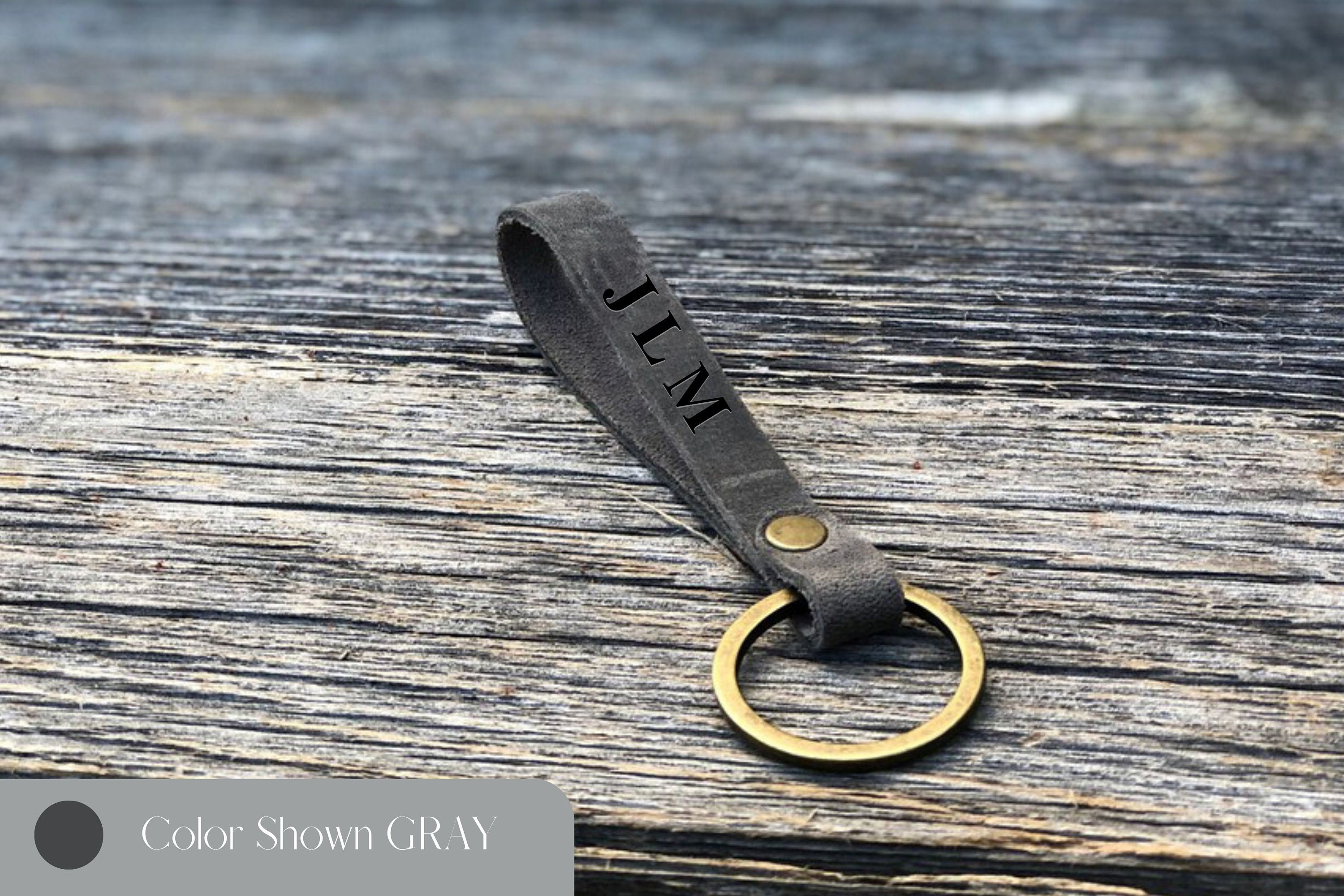 Personalized Slim Leather Keychain, Custom Name Keychain Personalized Slim Leather Keychain, Custom Name Keychain