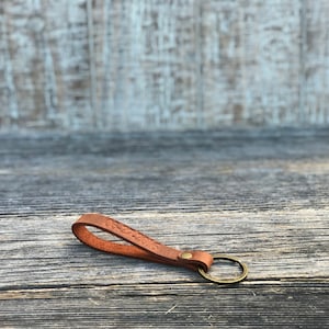 Personalized slim leather keychain, key fob, custom keychain, leather initial keychain, quick shipping anniversary gift image 8