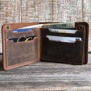 Personalized Leather Wallet Bifold Wallet Handmade Wallet - Etsy