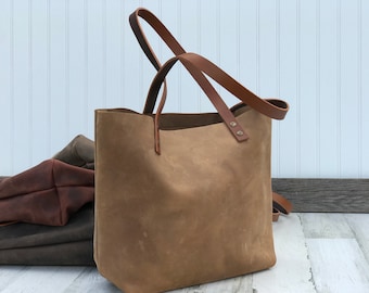 Classic Leather Tote, Everyday use tote bag, Laptop Work Student Bag, Personalized Leather Shoulder Bag, Mother’s Day Gift