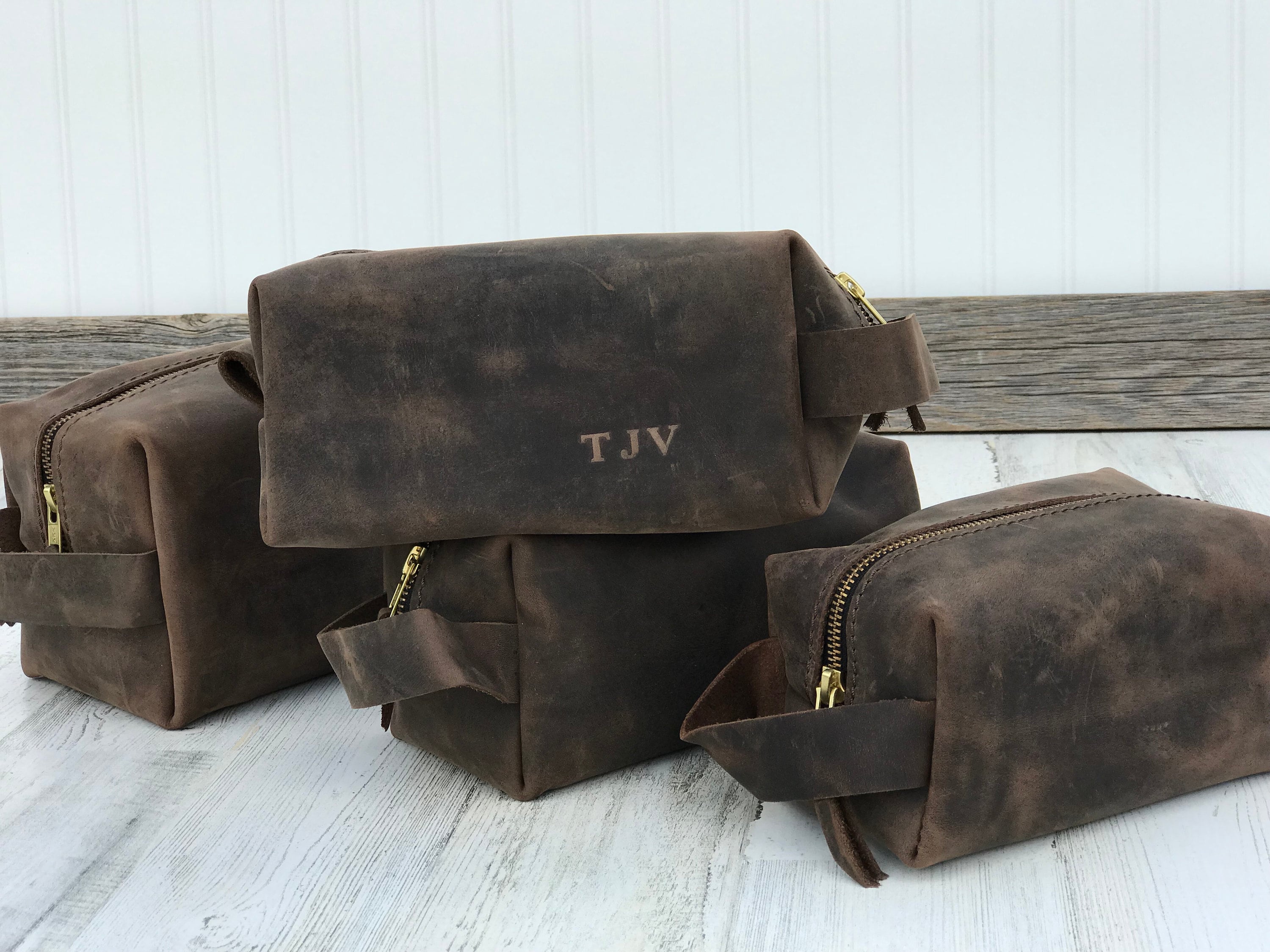 Mens Leather Toiletry Bag Monogrammed Toiletry Bag Etsy