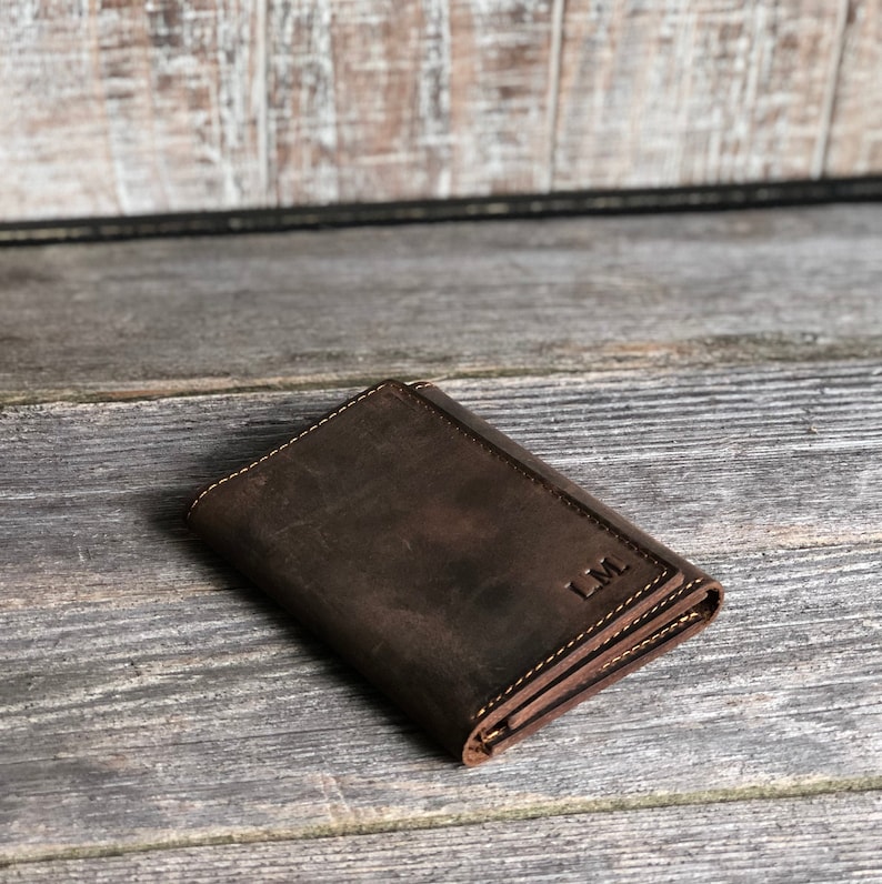 Personalized Trifold Wallet, Leather Wallet, Handmade Wallet for Men, Mens Special Wallet, Gift for Him image 3