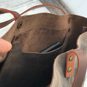 Distressed Leather Red Tote, HUGE SALE Personalized tote bag, Leather MacBook bag, Leather Shoulder Bag With Pockets, Gift for Her image 7