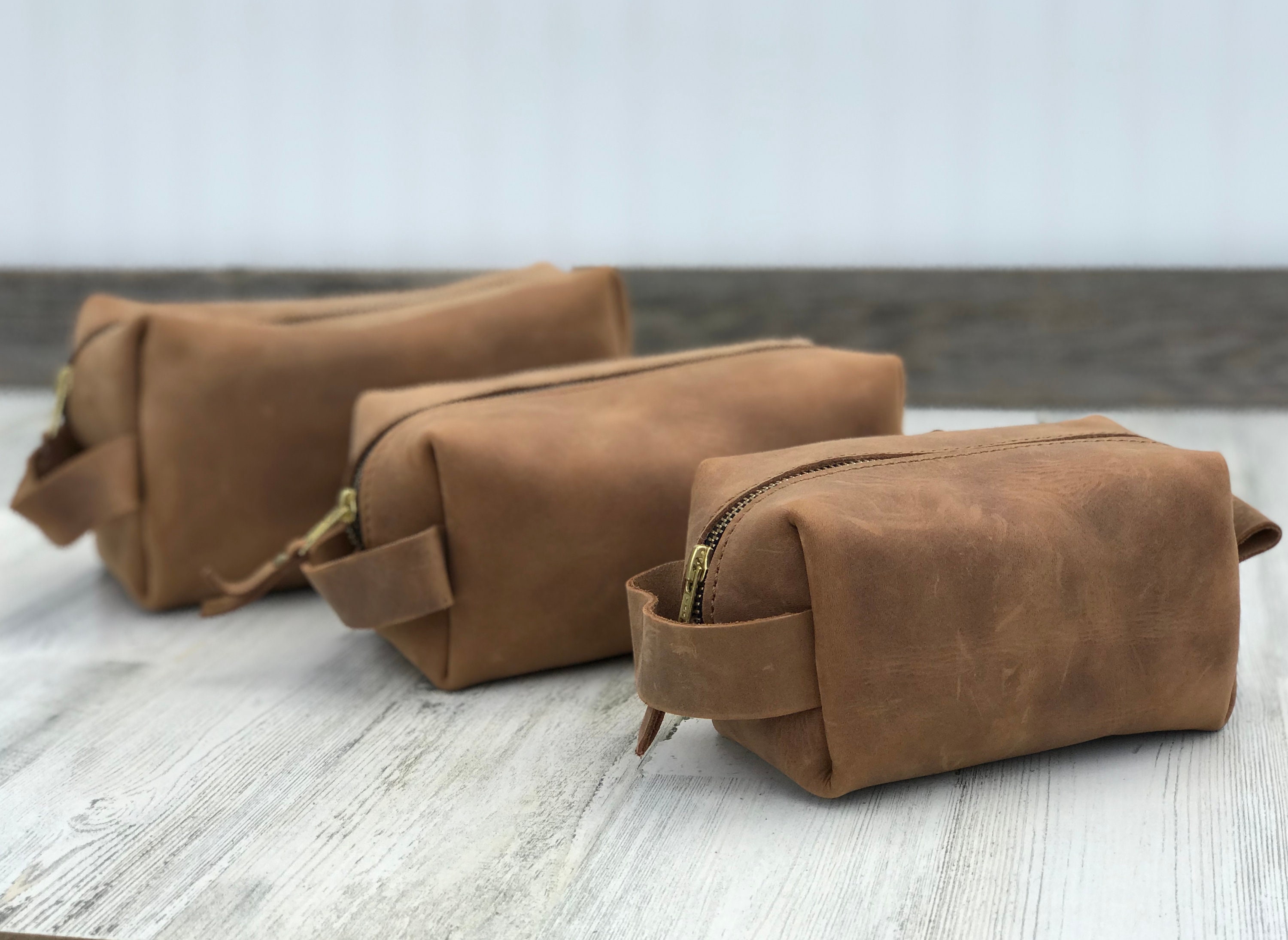 Mens Leather Toiletry Bag Monogrammed Toiletry Bag - Etsy UK