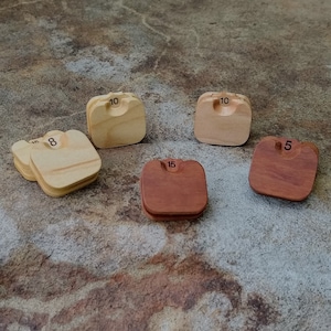 Rastreador de madera dura con un dial, personalizable para rastrear puntos de vida, puntuaciones de juegos de mesa, habilidades de MtG, rondas de juegos de guerra, heridas de juegos de miniaturas