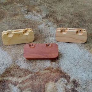 Marcador de madera dura con dos diales, para llevar la cuenta de los puntos de vida, marcador de puntuación de juegos de mesa, contador de vidas de Magic: The Gathering, contador de heridas para juegos de guerra, contador de rondas