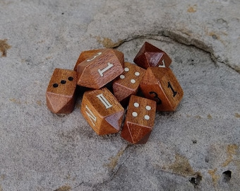 Sapele Hardwood Barrel D4 Dice LIMITED EDITION,  Four Sided Die with Numbers/Pips/Roman Numerals/D2/Coin Flip, DnD/Tabletop/RPG/Board Games