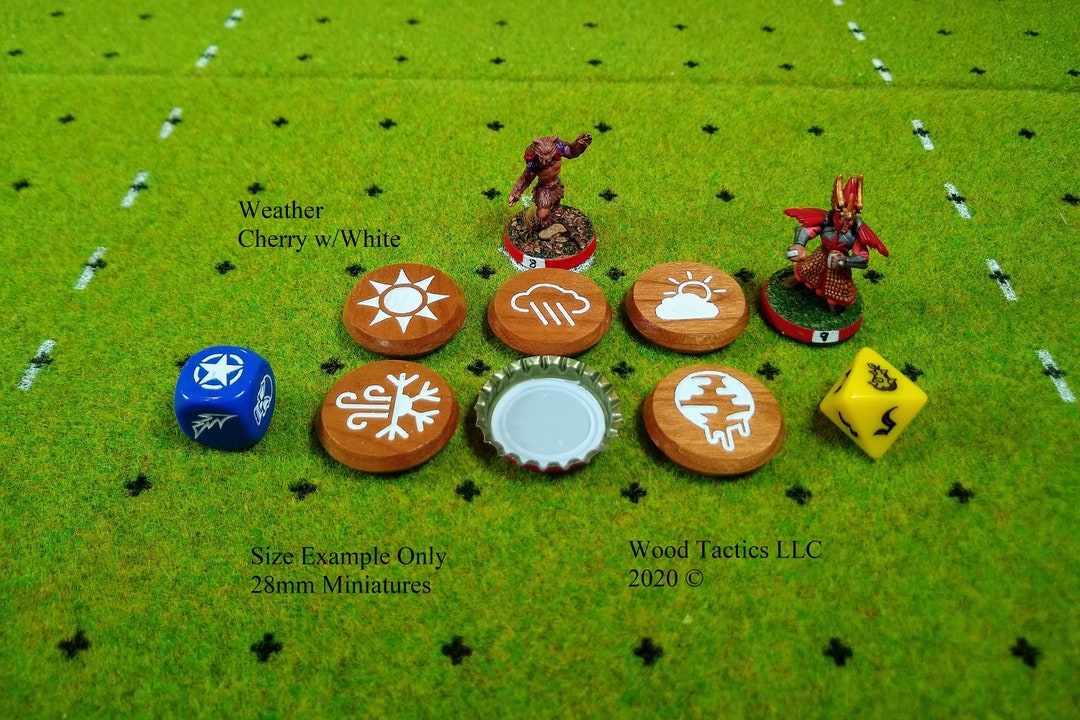 Blood Bowl Weather Tokens - Made From Select Hardwoods - Etsy