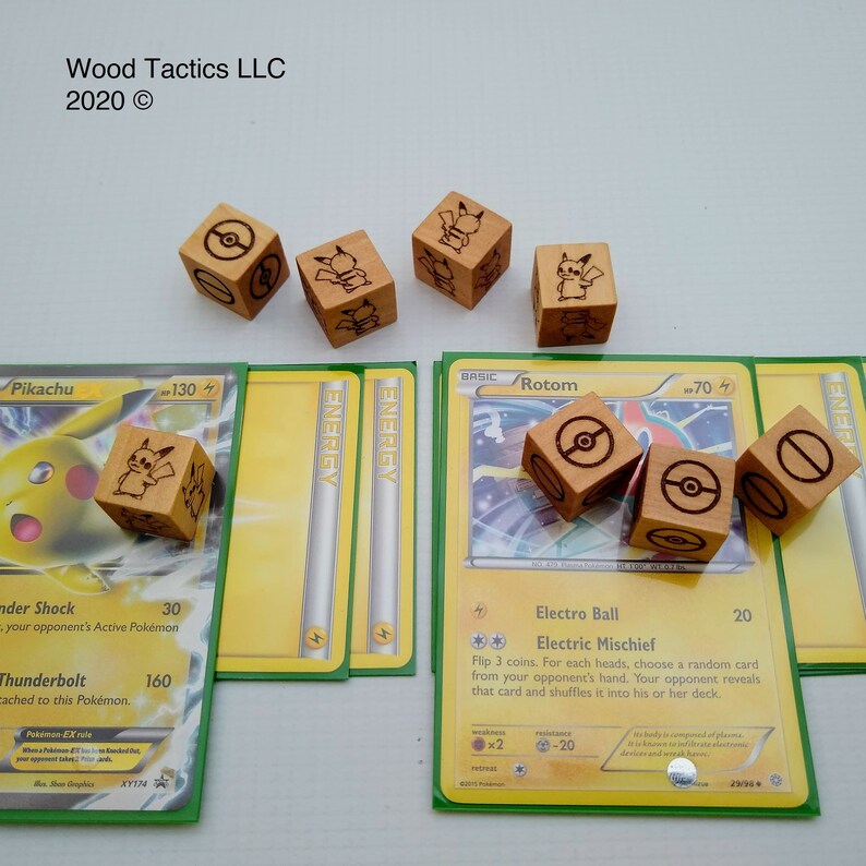 Pokemon TCG Dice 15mm/16mm coin Flip Dice Coint Toss Dice Etsy