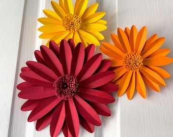 P2F Höstpappersblommor SVG Kronblad/Enkel pappersblomma mall/DIY Enkel pappersblomma/Enkel höstpappersblomma svg/Höstblomma svg och mitten