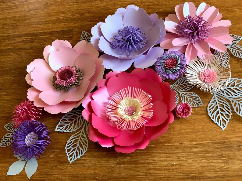 Flower Center/3D Paper flower center/DIY Fluffy flower Etsy