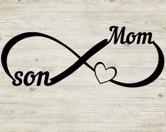 Infinity svg/Mothers day SVG/Infinity sign Svg, Png, Eps, Dxf/Infinity love svg/Infinity love mom son sign svg/infinity heart symbol svg