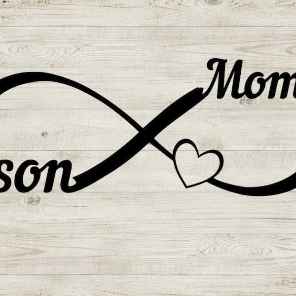 Infinity svg/Fête des Mères SVG/Infinity signe Svg, Png, Eps, Dxf/Infinity love svg/Infinity love mom son sign svg/infinity heart symbol svg