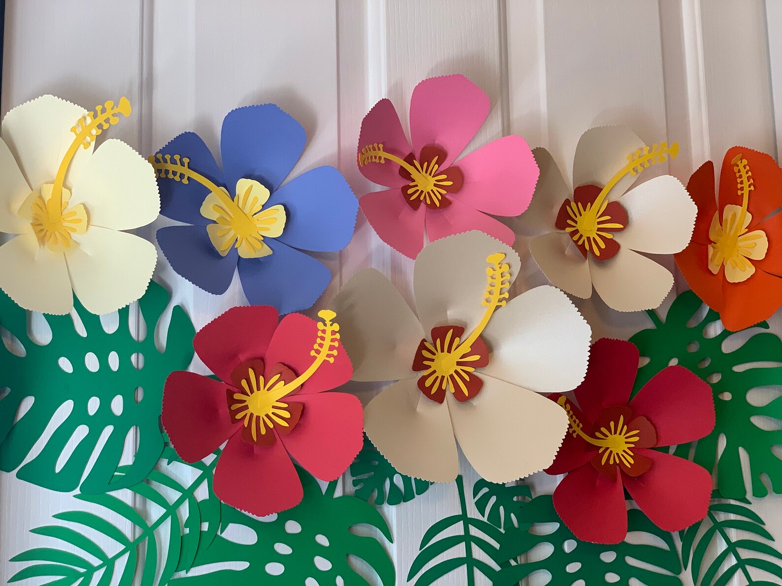 Download 3D shoe flower/ Hibiscus flower SVG Template /Hawaii theme ...