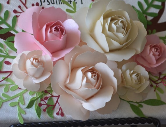 Download Easy 3d Mini Rose 3d Rose Cardstock Svg With Pics And Etsy