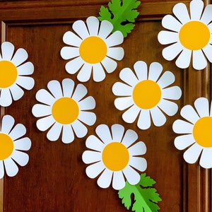 P2F Fiore di margherita di carta svg/Fiore di margherita selvatica foglia/Margherita selvatica svg/Fiore di carta margherita/Fiore di carta facile svg/SVG fiore di carta primavera margherita