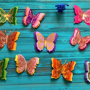 3D Butterfly template - 5 different designs /3D Intrinsic butterfly svg/3D butterfly 5 designs SVG template/5 beautiful 3d butterfly SVG