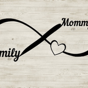 Infinity svg/Personalize infinity SVG/Infinity sign Svg, Dxf/Infinity sign personalize/Infinity Mommy son daughter sign Personalize svg