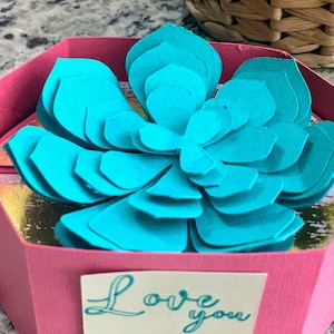 Pop up card svg/DIY Pop up succulent/SVG 3D succulent/SVG pop up box succulent/Pop up mother's day card/Mother's day card Cardstock diy
