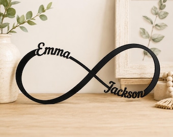 Custom Infinity Name SVG, Personalized Couple Name Sign, Two Name