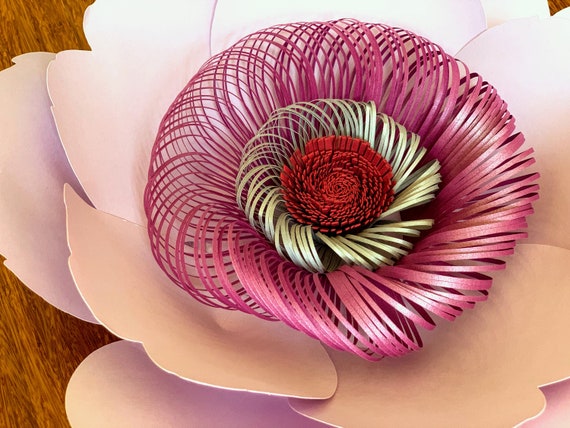Download Paper Flower Center Flower Center Svg 3d Paper Flower Etsy PSD Mockup Templates