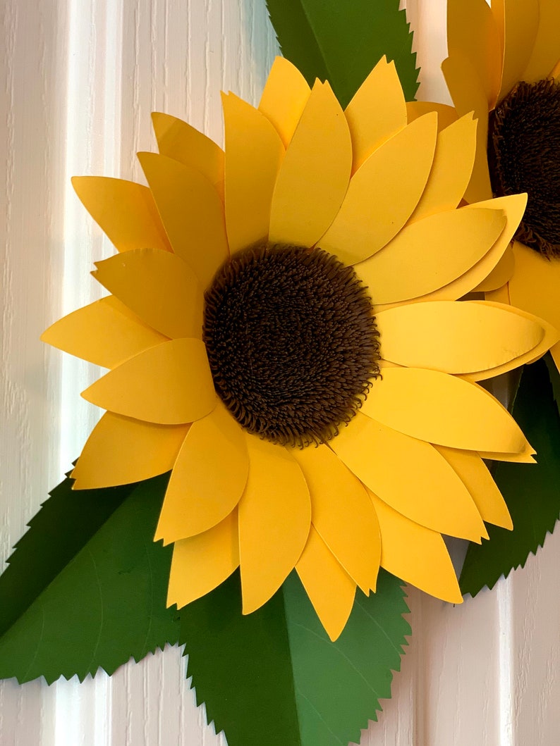 Download Sunflower Paper FLOWER/3D Paper Sunflower SVG DXF | Etsy