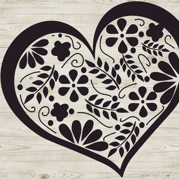 Filigree Heart Svg - Etsy