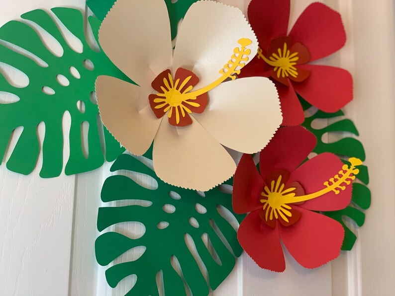 Download 3D shoe flower/ Hibiscus flower SVG Template /Hawaii theme | Etsy
