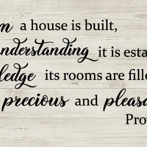 Proverbs 24  3 to 4 svg /House blessing svg/Prov 24 3 to 4 svg/SVG Bible Home Blessing/SVG Blessing verses/Digital svg Proverbs 24 3 and 4