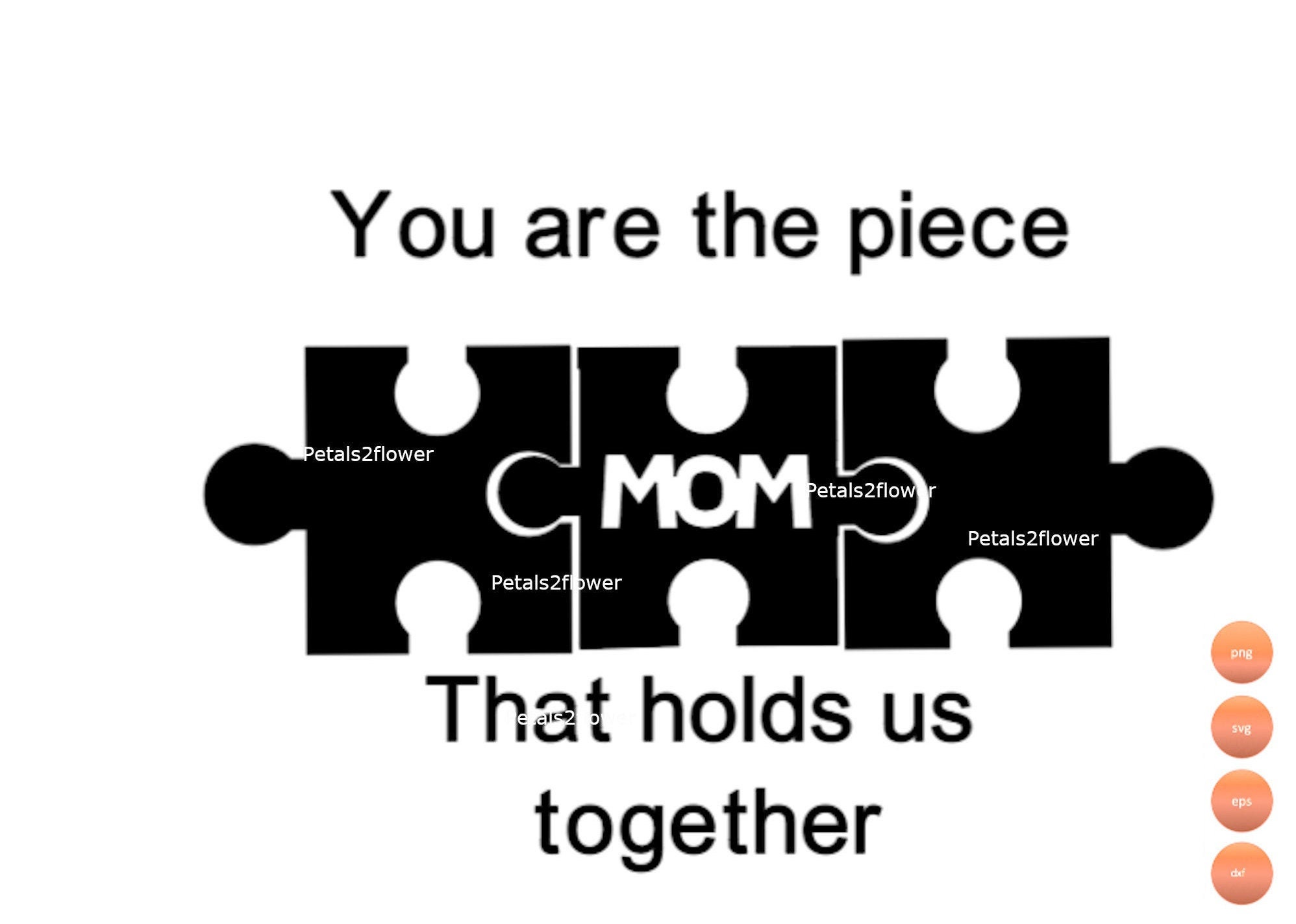 Mothers Day Svg/you Are the Piece That Holds Us Together Mom Etsy Canada