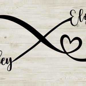 Infinity svg/Personalize infinity SVG/Infinity sign Svg, Png, Eps, Dxf/Infinity sign names personalize/Infinity love personalize sign svg