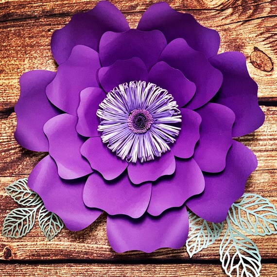 Ebony Krimper Easy Cardstock Paper Flowers / How To Make Giant Paper