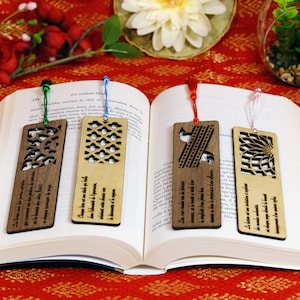 Personalized wooden bookmark
