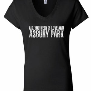 All You Need Is Love And Asbury Park Short-sleeved V-Neck Shirt