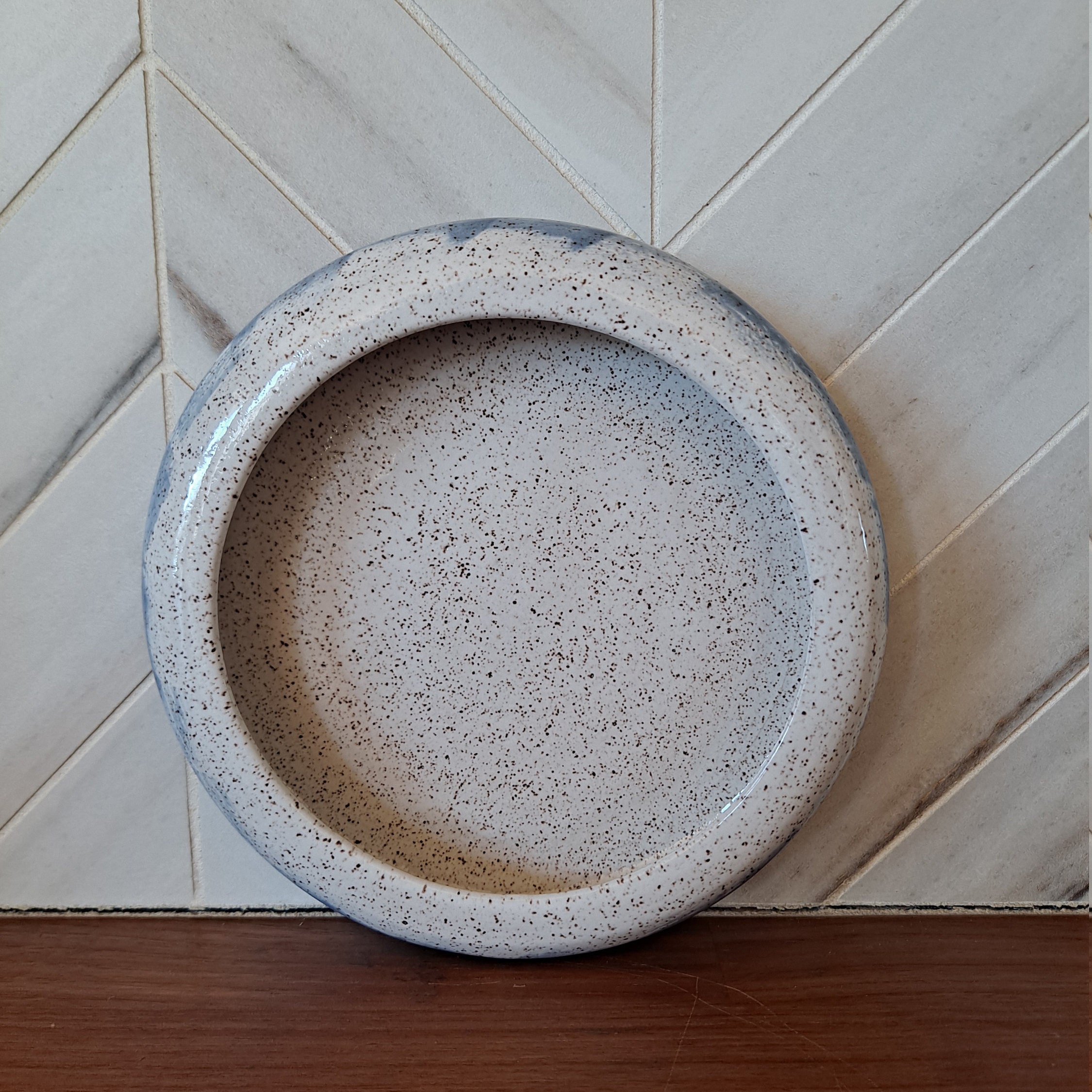 青と白の斑点模様の陶器製小物皿 - Etsy 日本