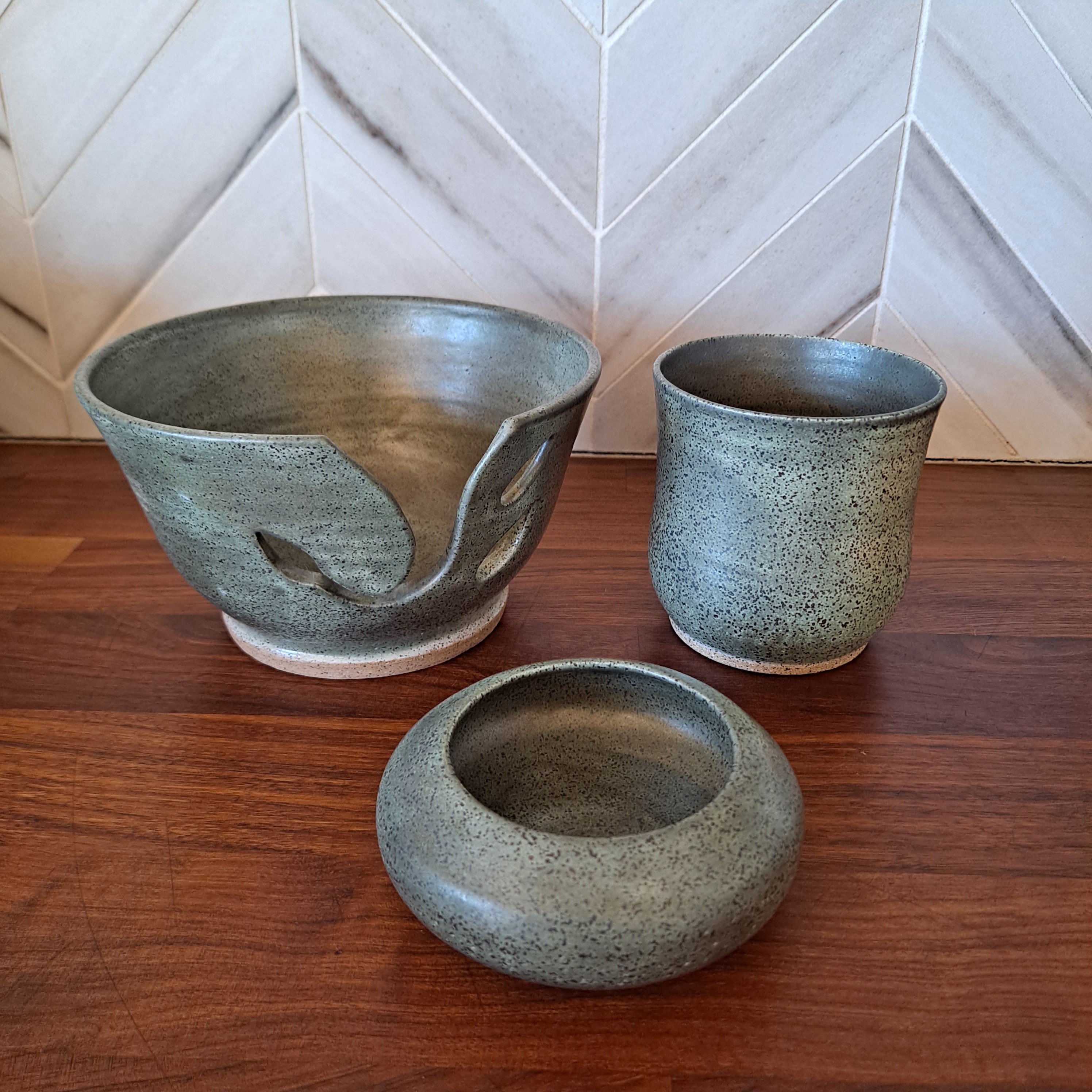 Bronzy/Green Ceramic Craft Set Etsy