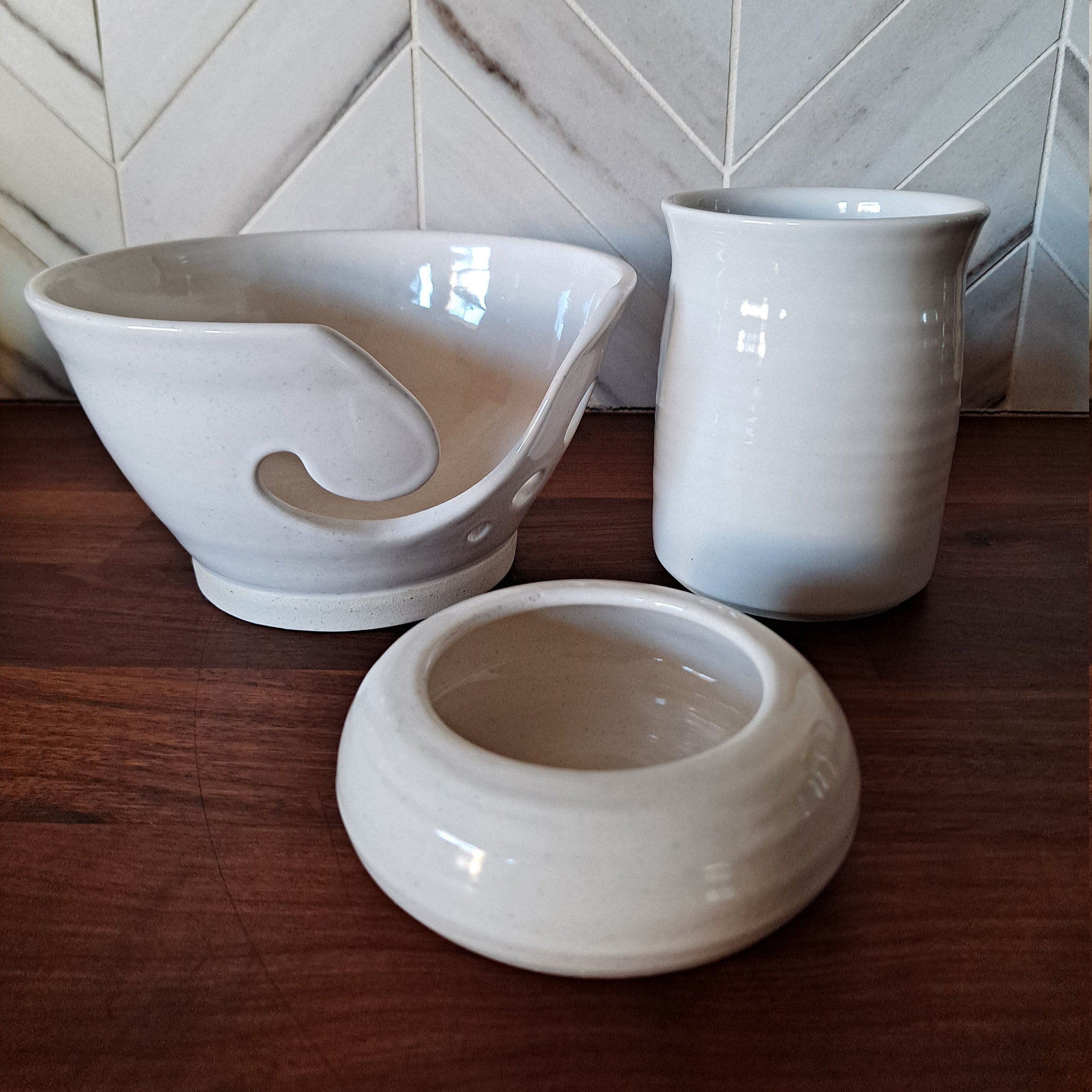 White Ceramic Craft Set Etsy
