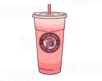 Taza de café Seven Brew PNG: Diseño de transferencia DTF (descarga digital)