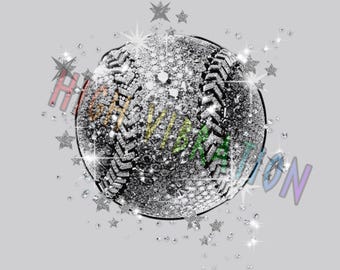 VVS Diamond Baseball PNG, Gráfico deportivo brillante, Sublimación de ropa urbana (Descarga digital)